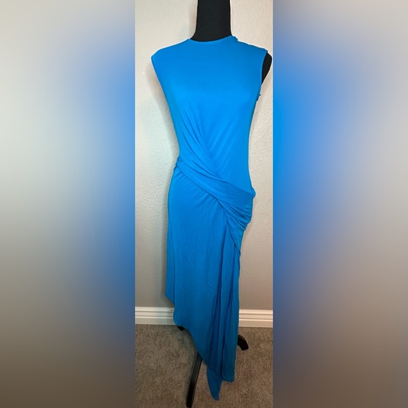 ISSA LONDON BLUE DRESS SIZE 4 - Picture 1 of 7